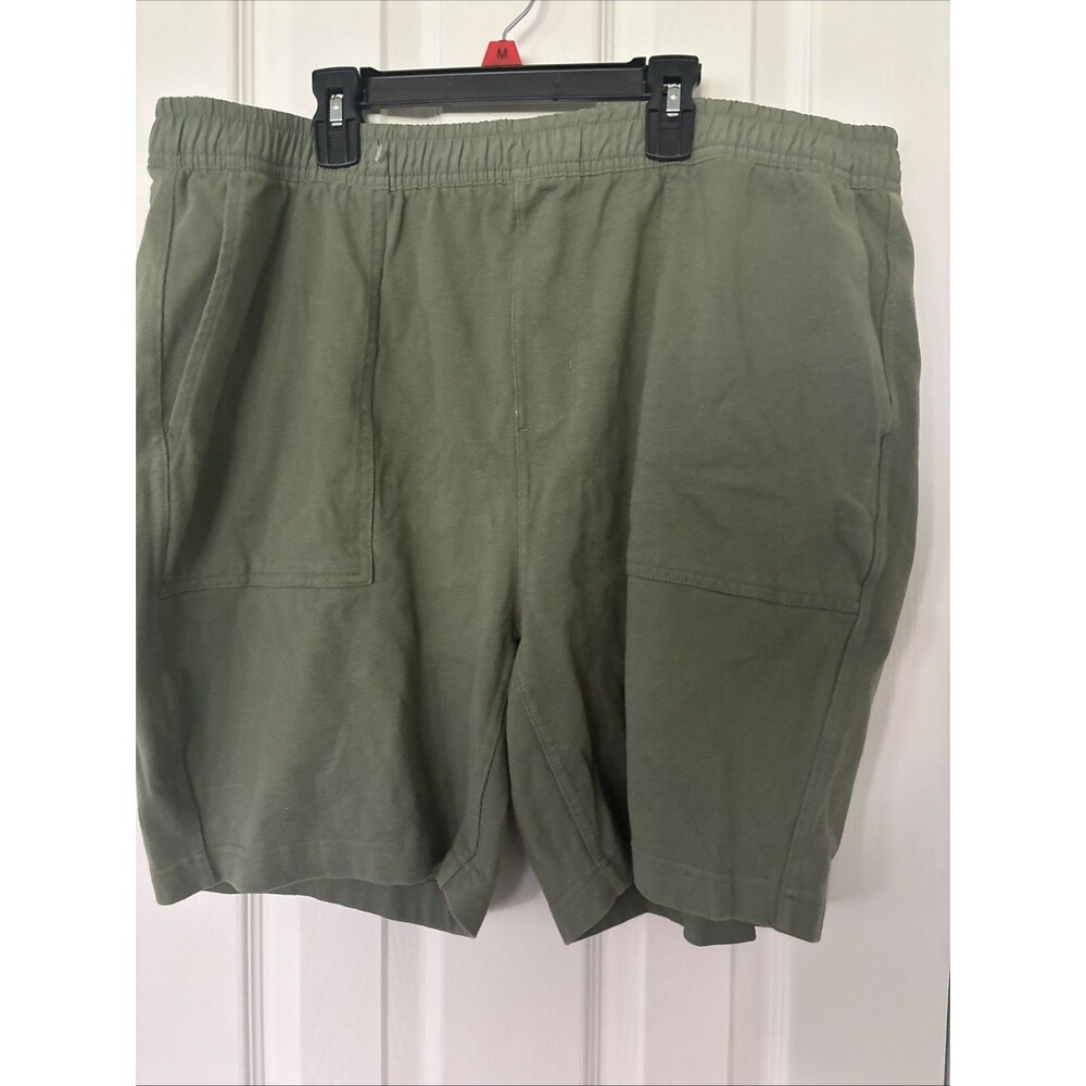 Free Assembly Shorts Mens XL Utility Green Elastic Waist Pockets